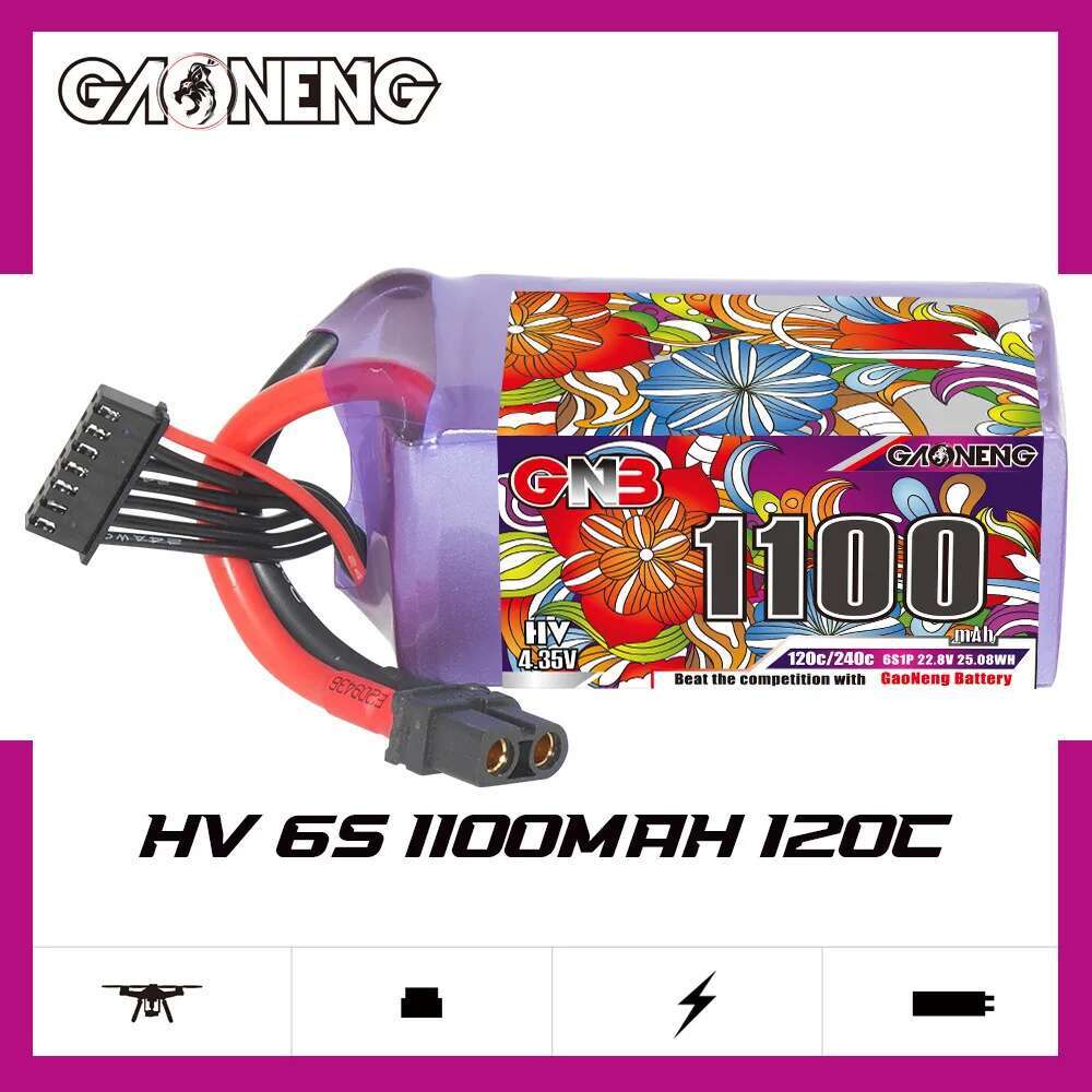 2Pcs GNB 6S Lipo Battery 22.8V - Fpv Racing Quadcopter ulasan dan harga