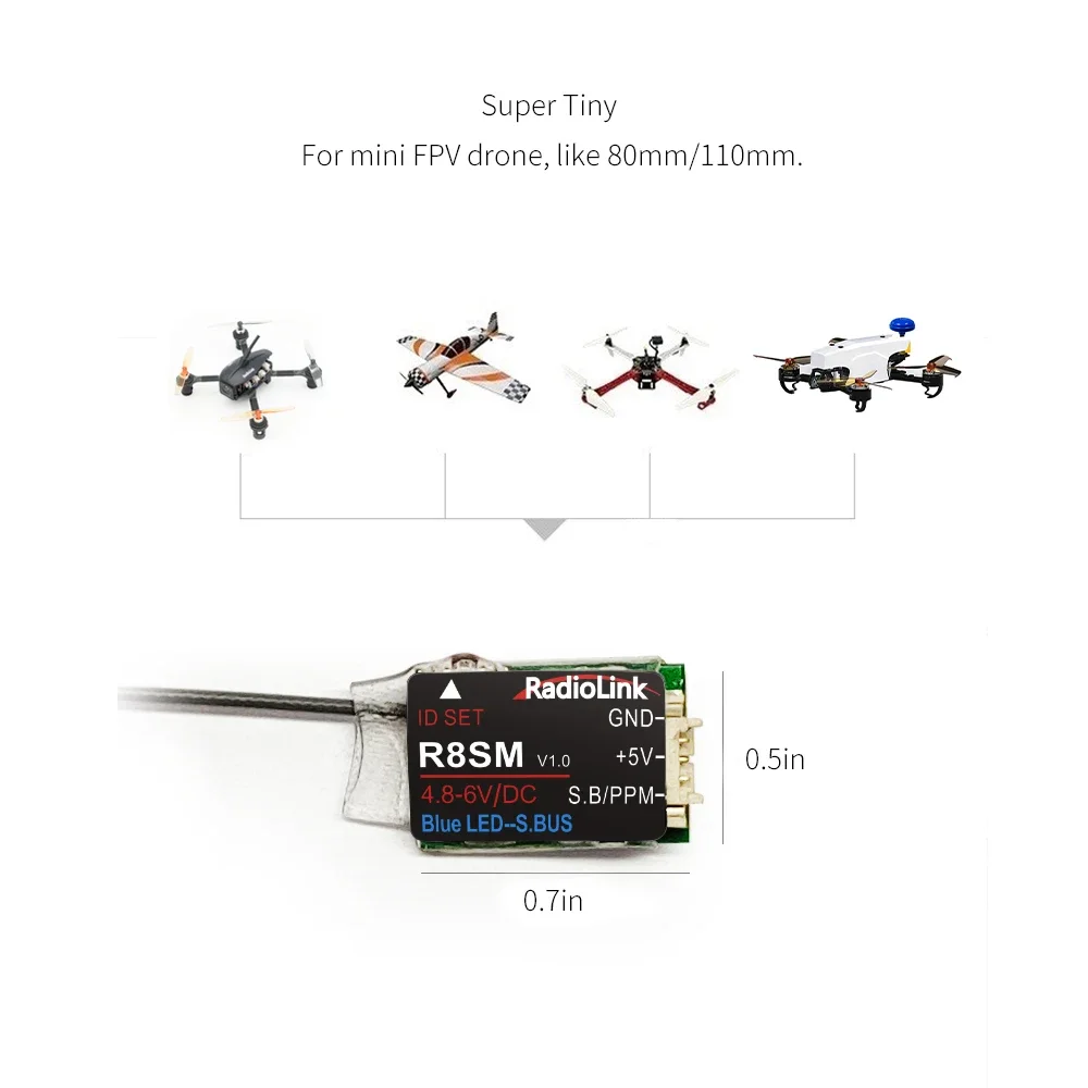 Radiolink R8SM 8CH Mini RC Rec - Receiver Sbus 8Ch ulasan dan harga
