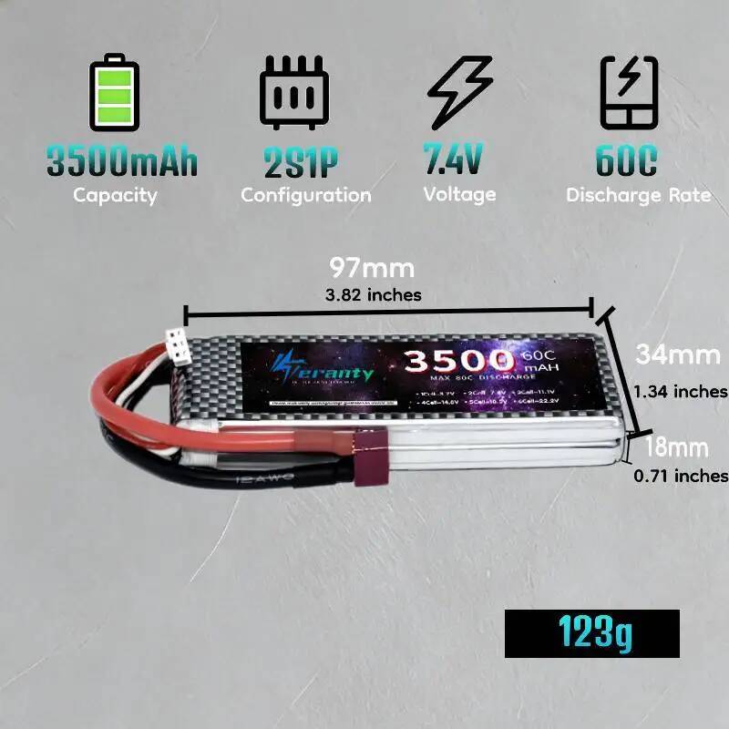 TERANTY 2S LiPo Battery 7.4V 3 - Fpv Racing Quadcopter ulasan dan harga