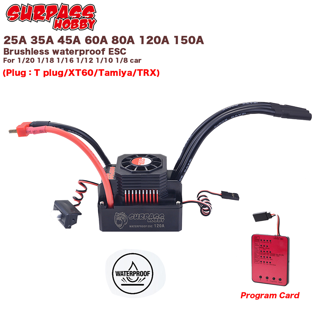 SURPASS HOBBY KK 150A 120A 80A - Esc Waterproof 60A ulasan dan harga