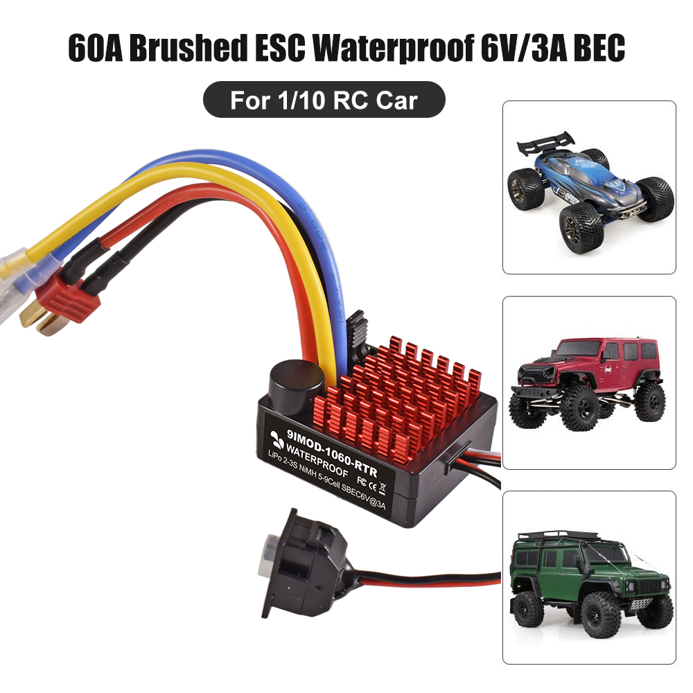 9IMOD 1060 RTR 60A ESC Brushed - Esc Waterproof 60A ulasan dan harga