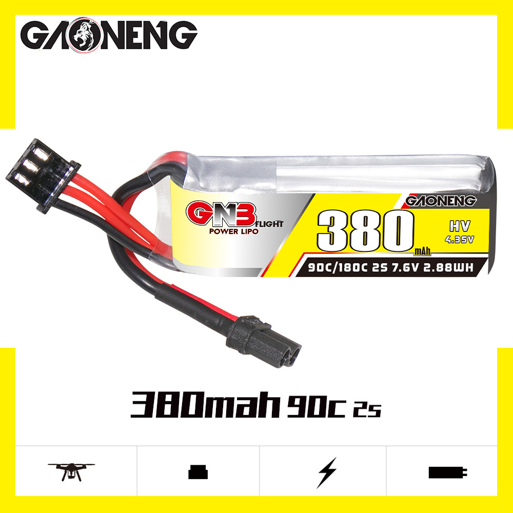 GNB 2S 7.6V 380mAh 90C/180C Li - Fpv Racing Quadcopter ulasan dan harga