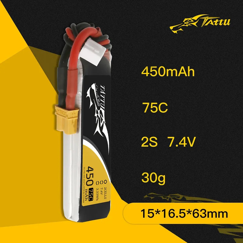 3Pcs NEW TATTU 450/500/550mAh  - Fpv Racing Quadcopter ulasan dan harga