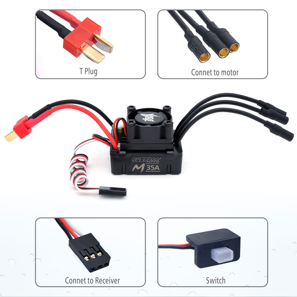 SURPASS HOBBY 60A 45A 35A Wate - Esc Waterproof 60A ulasan dan harga